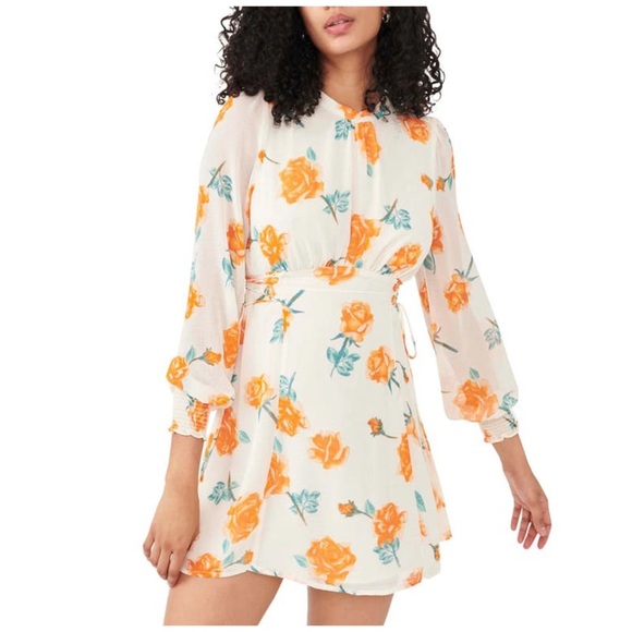 Free People Dresses & Skirts - FREE People Samantha light combo floral ruffle tunic dress size Small